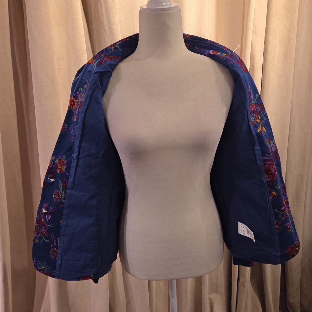Modcloth Blue Floral Blazer Jacket - Picture 10 of 14